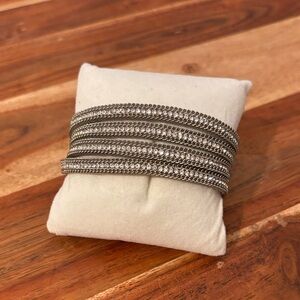 Silver Rhinestone Wrap Bracelet‎